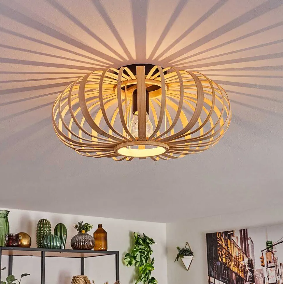 Plafonnier Oravi Bois Clair, 1 Lumiere