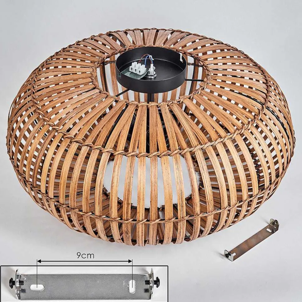 Plafonnier Oravi Brun Fonce, Ecru, Noir, 3 Lumieres