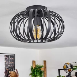 Plafonnier Oravi Noir, 1 Lumiere