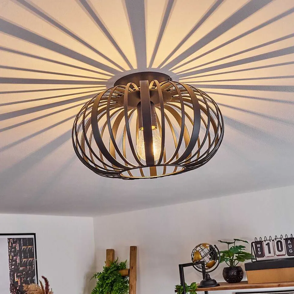 Plafonnier Oravi Noir, 1 Lumiere