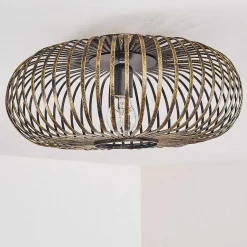 Plafonnier Oravi Noir Dore, 1 Lumiere