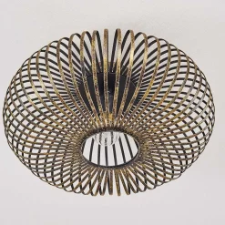 Plafonnier Oravi Noir Dore, 1 Lumiere