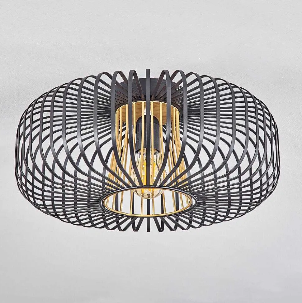 Plafonnier Oravi Noir Dore, 1 Lumiere