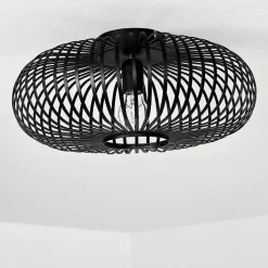 Plafonnier Ovari Noir, 1 Lumiere