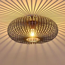 Plafonnier Ovari Noir, 1 Lumiere
