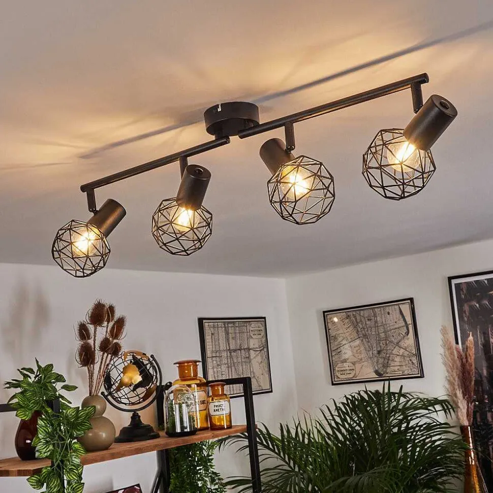 Plafonnier Palmira Noir, 4 Lumieres