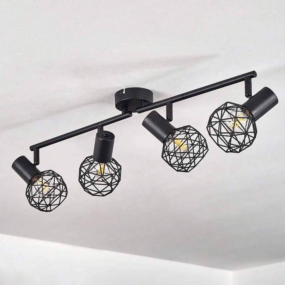Plafonnier Palmira Noir, 4 Lumieres