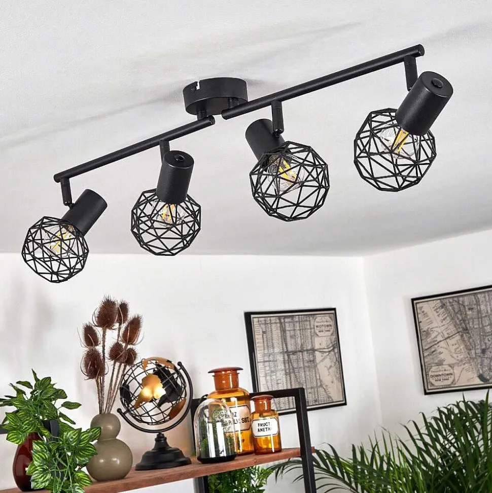 Plafonnier Palmira Noir, 4 Lumieres