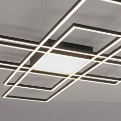 Plafonnier Paul Neuhaus Q-Asmin Led Noir, 2 Lumieres, Telecommandes