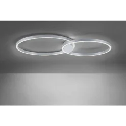 Plafonnier Paul Neuhaus Q-Kate Led Aluminium, 1 Lumiere, Telecommandes