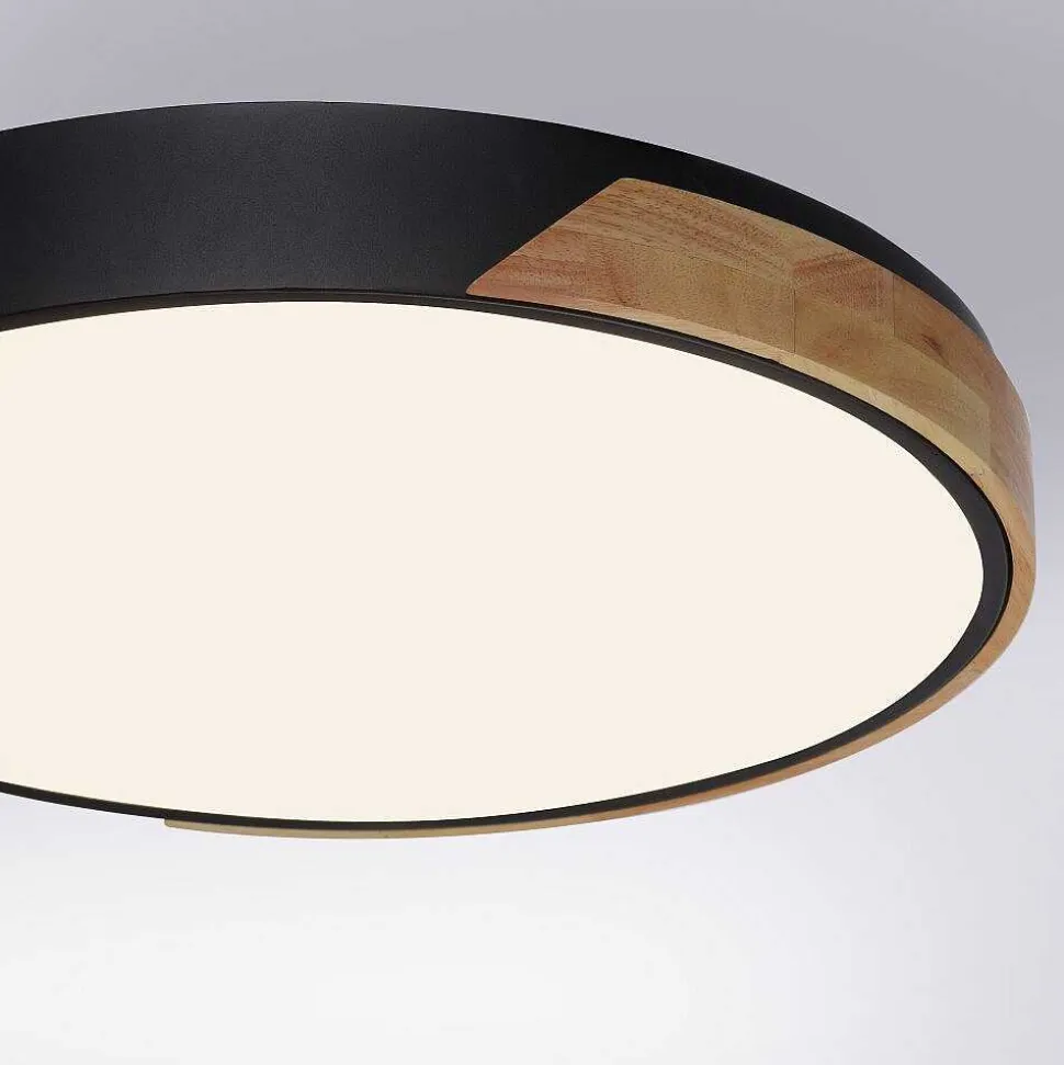 Plafonnier Paul Neuhaus Q-Bila Led Ecru, Noir, 1 Lumiere, Telecommandes