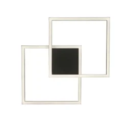 Plafonnier Paul Neuhaus Q-Marko Led Noir, 1 Lumiere, Telecommandes, Changeur De Couleurs