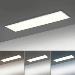 Plafonnier Paul Neuhaus Q-Flag Led Blanc, 1 Lumiere, Telecommandes