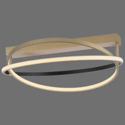 Plafonnier Paul Neuhaus Q-Beluga Led Or, 1 Lumiere, Telecommandes