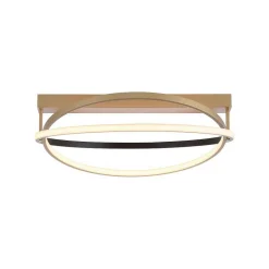 Plafonnier Paul Neuhaus Q-Beluga Led Or, 1 Lumiere, Telecommandes