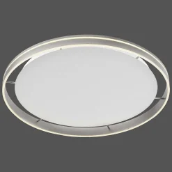 Plafonnier Paul Neuhaus Q-Vito Led Acier Inoxydable, 1 Lumiere, Telecommandes