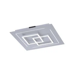 Plafonnier Paul Neuhaus Q-Linea Led Aluminium, 1 Lumiere, Telecommandes, Changeur De Couleurs