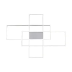 Plafonnier Paul Neuhaus Q-Inigo Led Nickel Mat, 3 Lumieres, Telecommandes