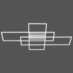 Plafonnier Paul Neuhaus Q-Inigo Led Nickel Mat, 3 Lumieres, Telecommandes