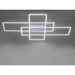 Plafonnier Paul Neuhaus Q-Inigo Led Nickel Mat, 3 Lumieres, Telecommandes