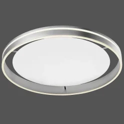 Plafonnier Paul Neuhaus Q-Vito Led Acier Inoxydable, 1 Lumiere, Telecommandes