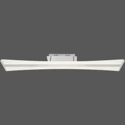 Plafonnier Paul Neuhaus Q-Riller Led Chrome, 2 Lumieres, Telecommandes, Changeur De Couleurs