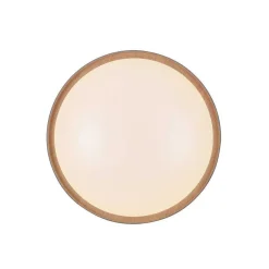 Plafonnier Paul Neuhaus Q-Emilia Led Gris, Couleur Bois, 1 Lumiere, Telecommandes