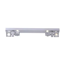 Plafonnier Paul Neuhaus Q-Nemo Led Aluminium, 8 Lumieres, Telecommandes, Changeur De Couleurs