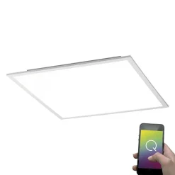 Plafonnier Paul Neuhaus Q-Flag Led Blanc, 1 Lumiere, Telecommandes