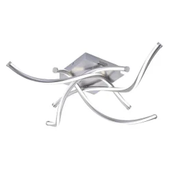Plafonnier Paul Neuhaus Q-Malina Led Nickel Mat, 4 Lumieres, Telecommandes
