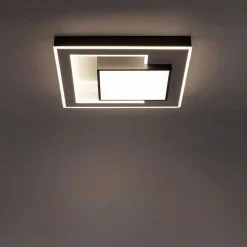 Plafonnier Paul-Neuhaus Q-Alta Led Noir, 1 Lumiere, Telecommandes