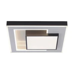 Plafonnier Paul-Neuhaus Q-Alta Led Noir, 1 Lumiere, Telecommandes