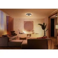 Plafonnier Philips Hue Infuse Led Noir, 1 Lumiere, Changeur De Couleurs