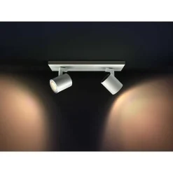 Plafonnier Philips Hue Runner Led Blanc, 2 Lumieres, Telecommandes