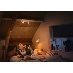 Plafonnier Philips Hue Runner Led Blanc, 2 Lumieres, Telecommandes