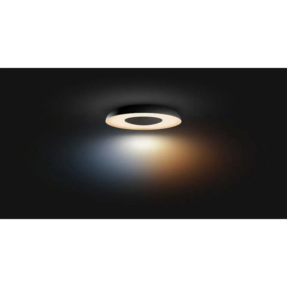 Plafonnier Philips Hue Still Led Noir, 1 Lumiere, Telecommandes