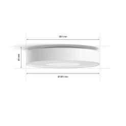 Plafonnier Philips Hue Xamento Led Blanc, 1 Lumiere, Changeur De Couleurs