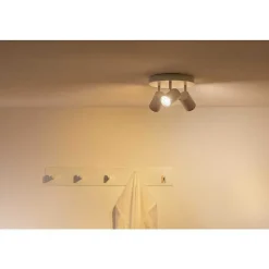 Plafonnier Philips Wiz Imageo Led Blanc, 3 Lumieres, Changeur De Couleurs
