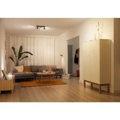 Plafonnier Philips Wiz Imageo Led Noir, 3 Lumieres