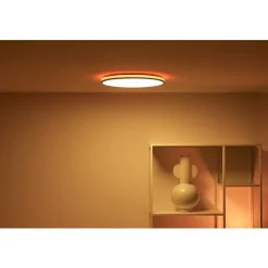 Plafonnier Philips Wiz Rune Led Noir, Blanc, 1 Lumiere, Changeur De Couleurs
