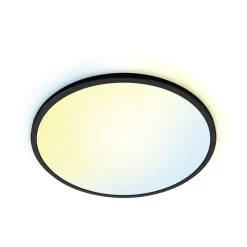 Plafonnier Philips Wiz Superslim Led Noir, Blanc, 1 Lumiere