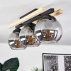 Plafonnier Podre Bois Clair, Noir, 3 Lumieres