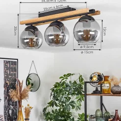 Plafonnier Podre Ecru, 3 Lumieres