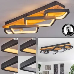 Plafonnier Pompu Led Noir, 1 Lumiere