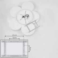 Plafonnier Purus Led Blanc, 1 Lumiere