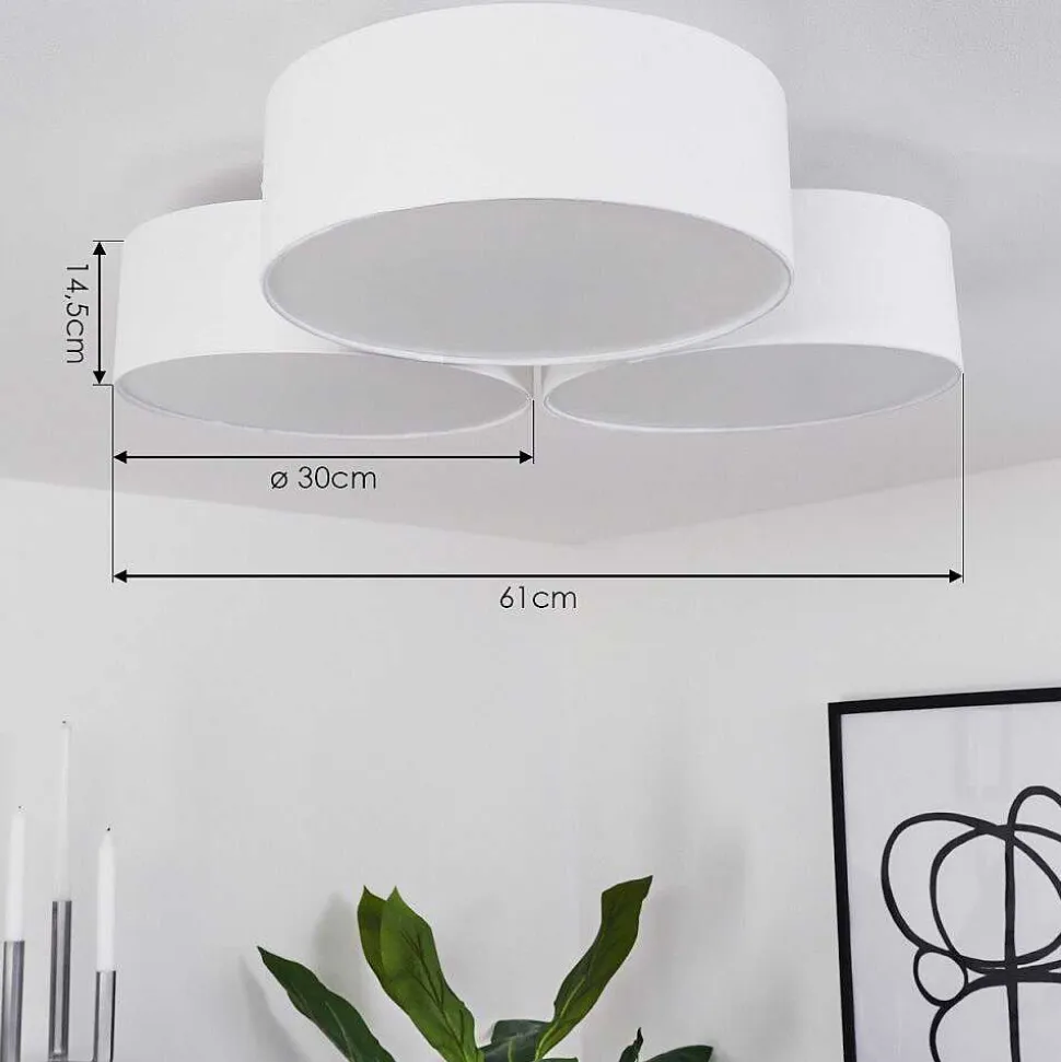 Plafonnier Purus Led Blanc, 1 Lumiere