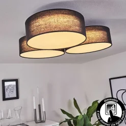 Plafonnier Purus Led Noir, 1 Lumiere