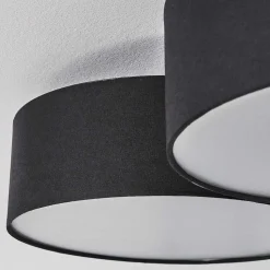 Plafonnier Purus Led Noir, 1 Lumiere