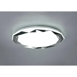 Plafonnier Reality Ando Led Chrome, 1 Lumiere, Telecommandes