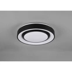 Plafonnier Reality Mona Led Noir, 1 Lumiere, Changeur De Couleurs